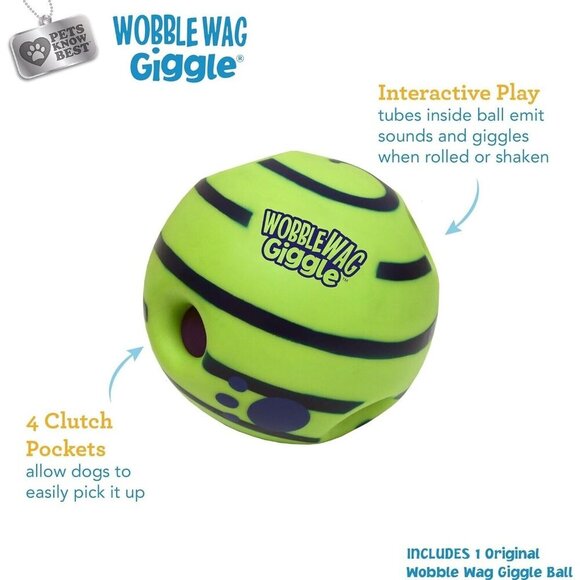 Wobble Wag Giggle Ball Interactive Dog Toy - Picture 6 of 6